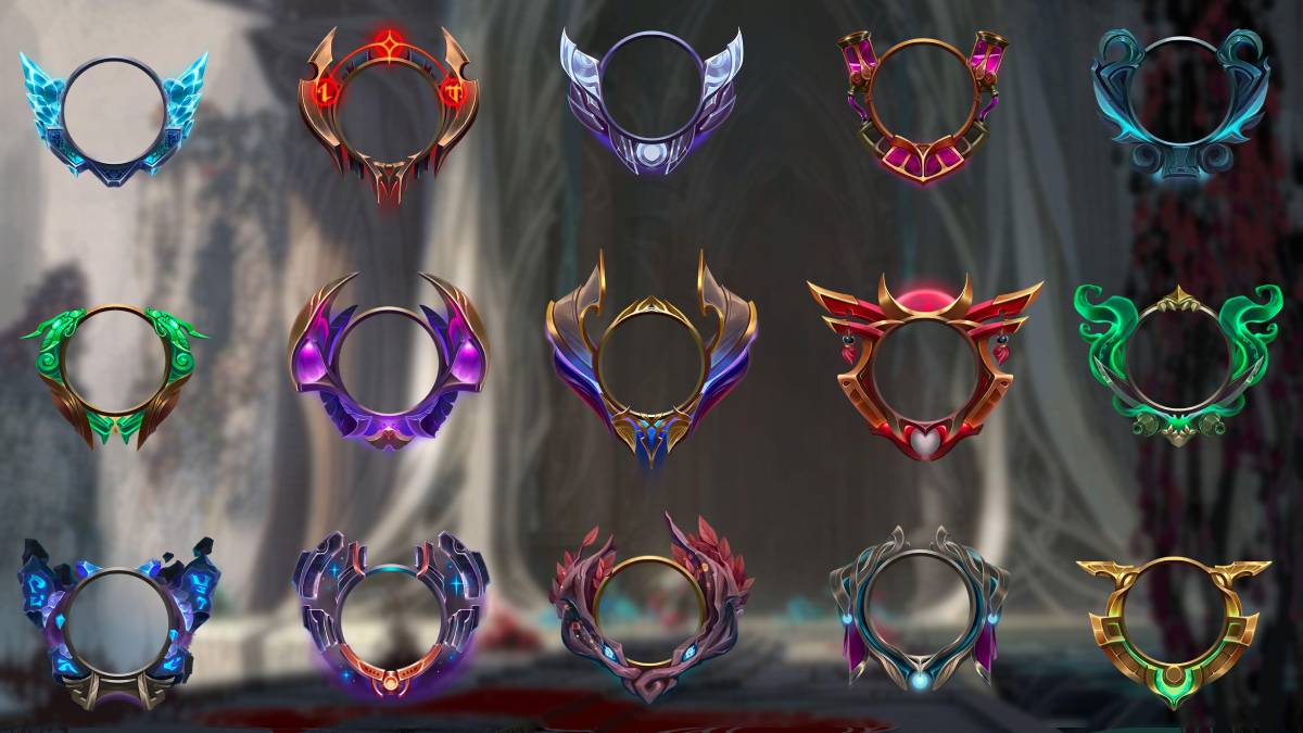 An image from League of Legends that features a plethora of Level up icons.