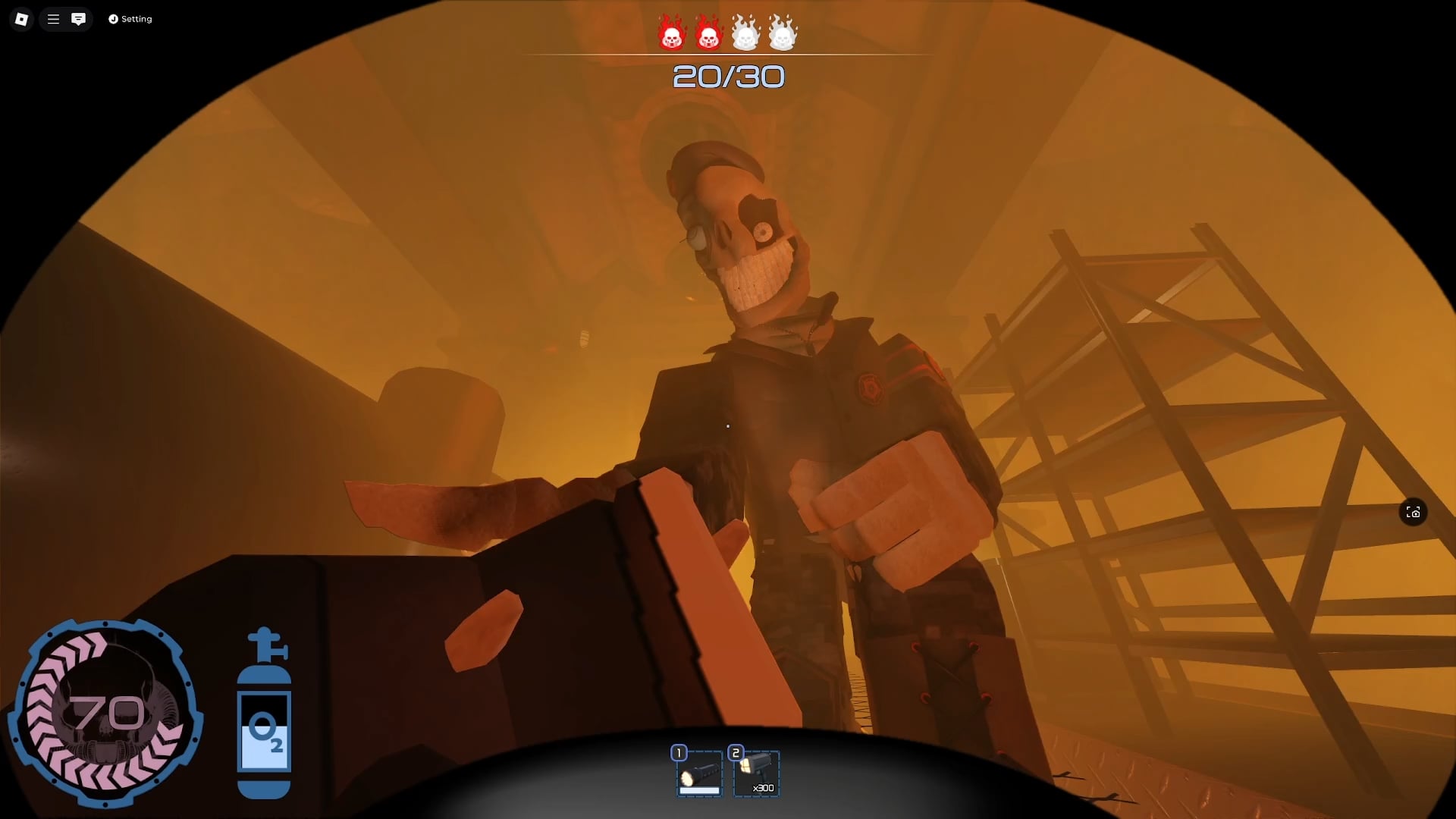 Marine guy is helping the player up in Pressure