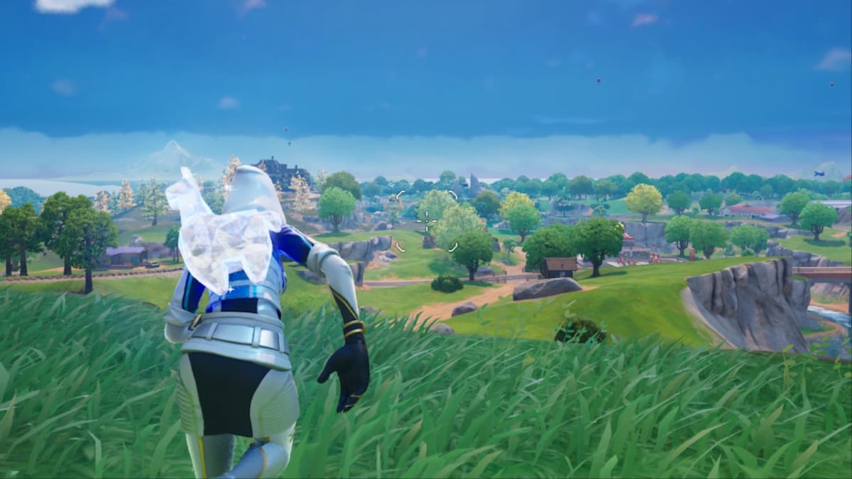 character running with crystal llama on their back