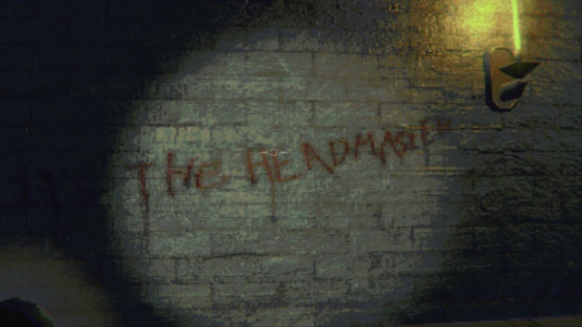 REPO wall message in blood saying it's the headmaster
