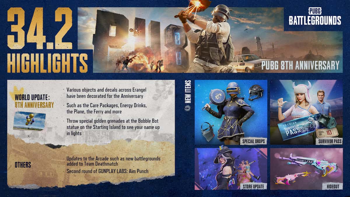 PUBG 8th birthday update
