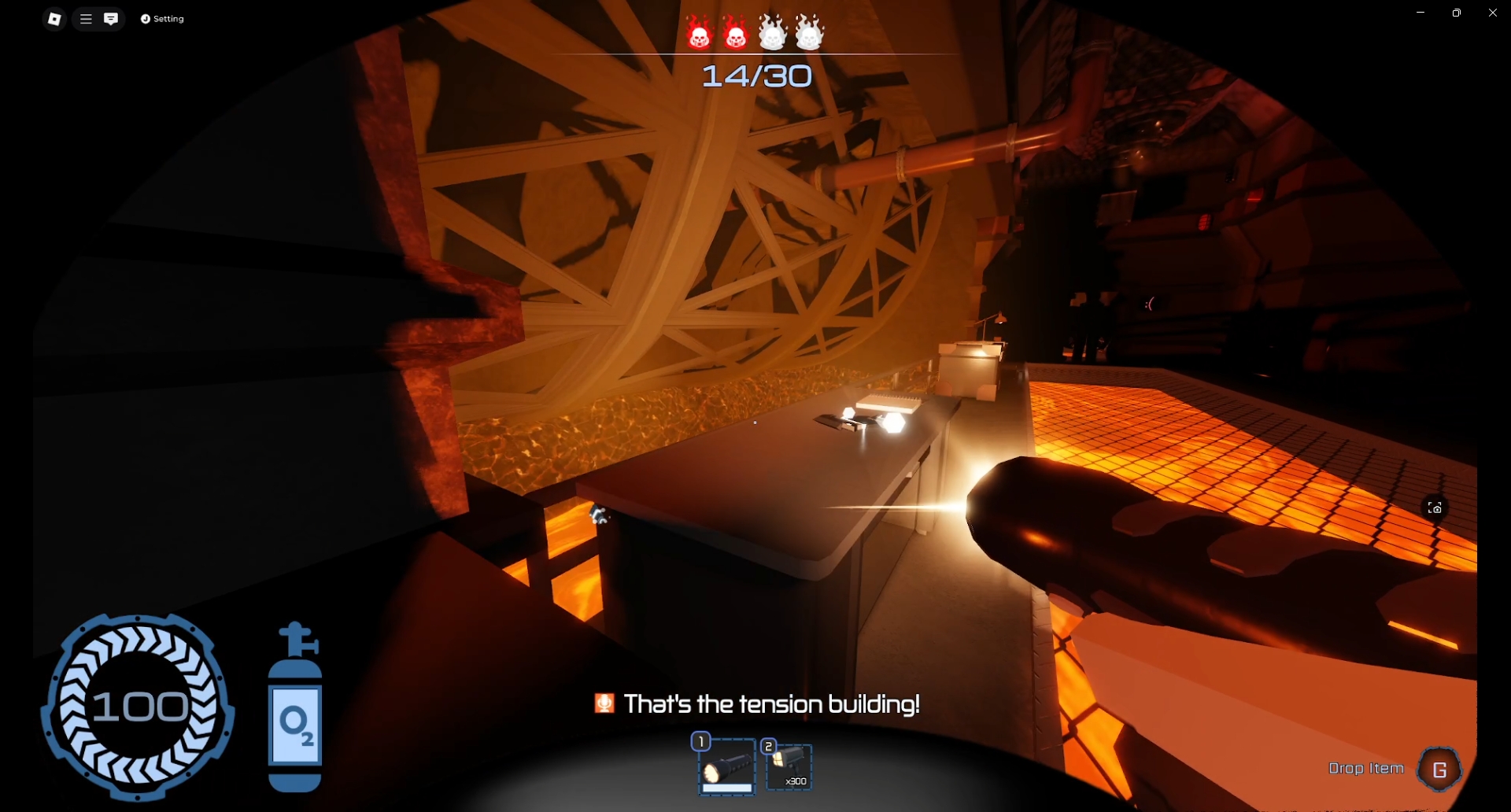 A pressure player is looting Intensity Increase items