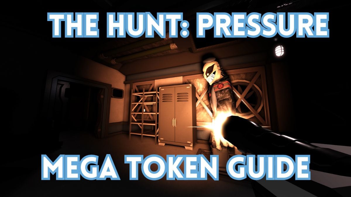 A Pressure player is looking at an enemy with the title screen on top and bottom of the page