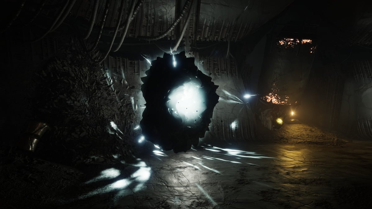 A Taken portal inside a secret room in the Trenchway in the Nether.