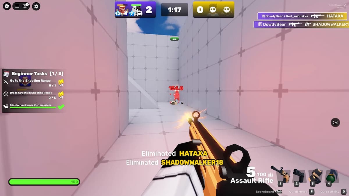 A Roblox player has killed two players in Rivals