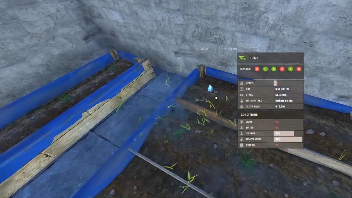 some soil and a menu