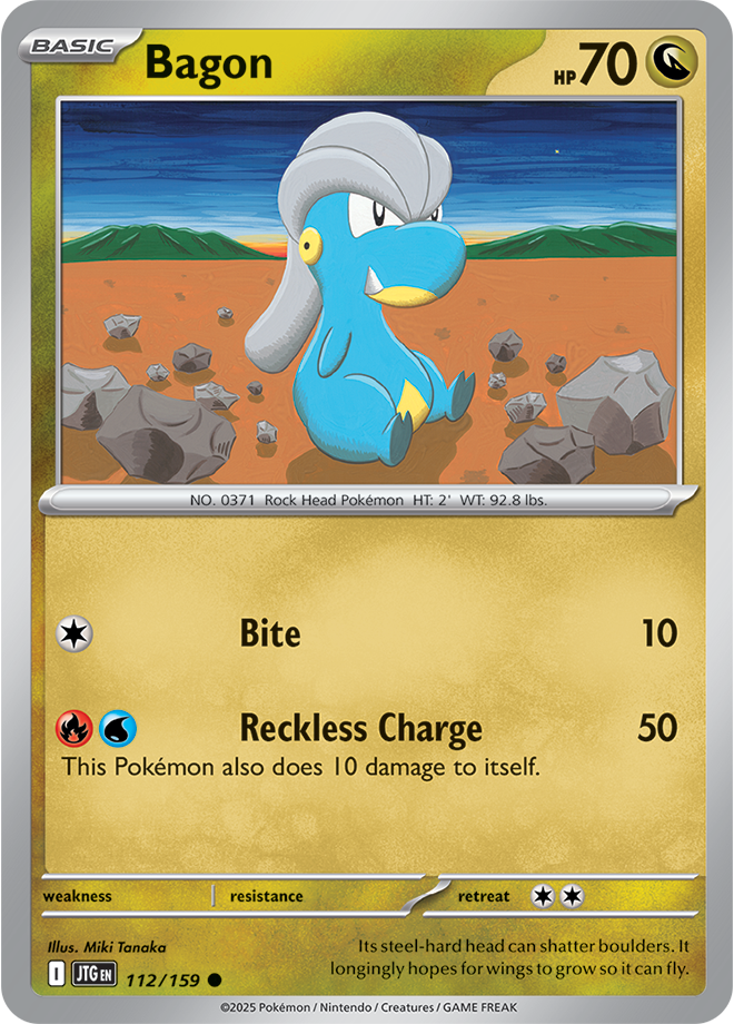 Bagon Pokémon card.