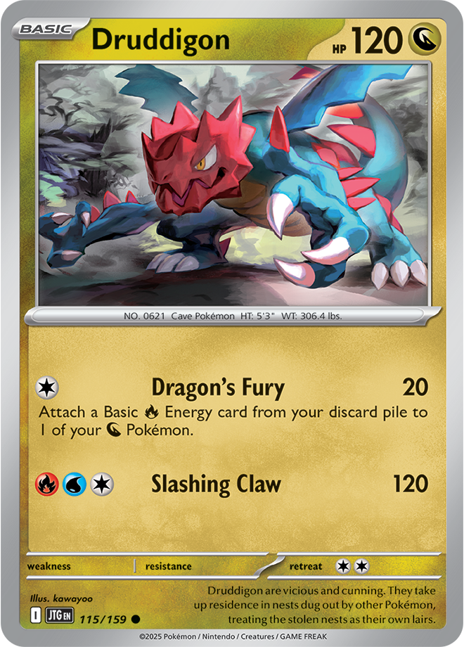 Druddigon Pokémon card.