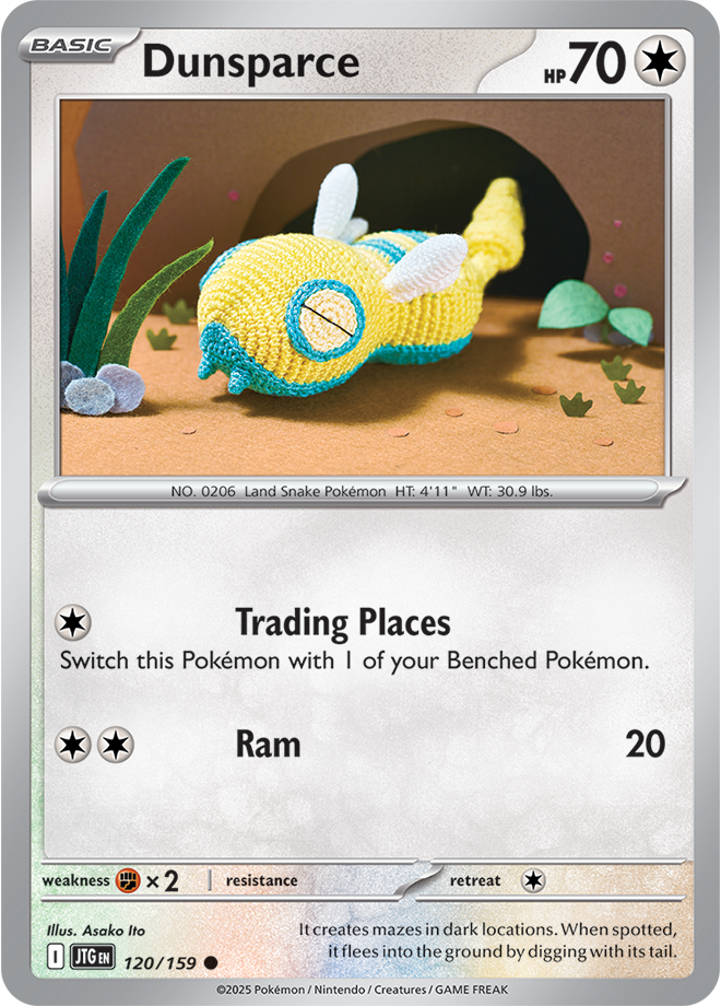 Dunsparce Pokémon card.