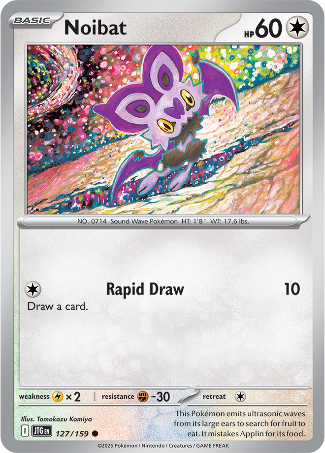 Noibat Pokémon card.