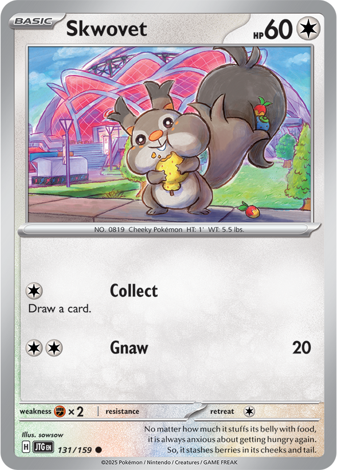 Skowvet Pokémon card.