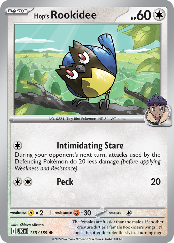 Hop's Rookidee Pokémon card.
