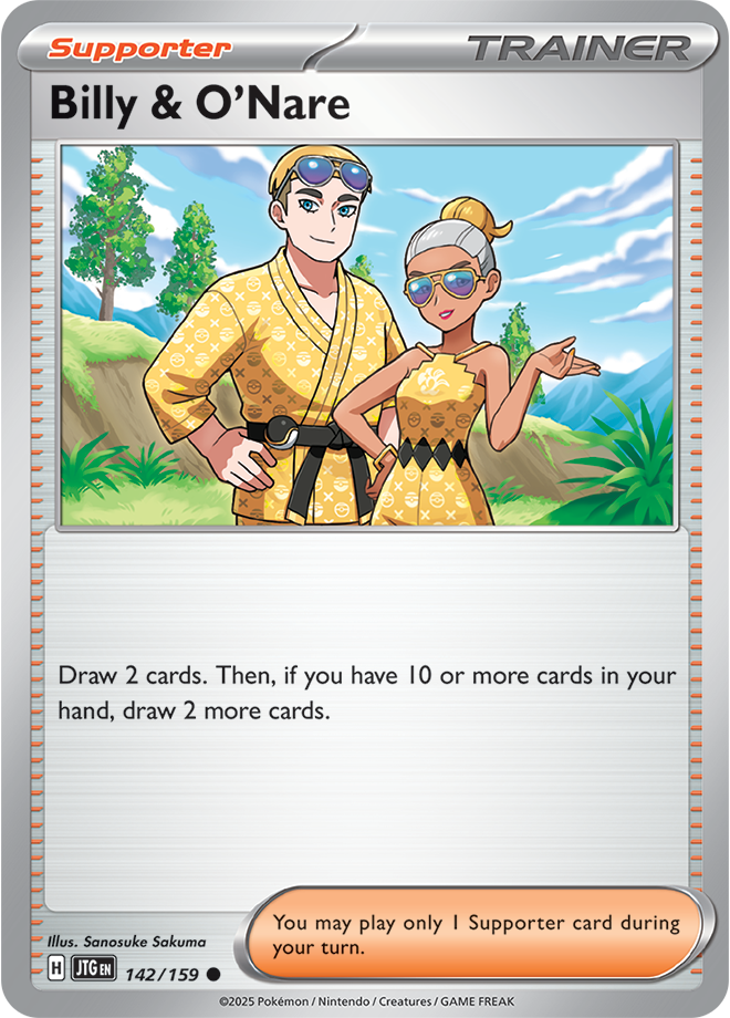Billy and O'Nare Pokémon card.