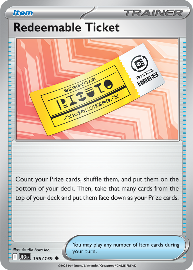 Redeemable Ticket Pokémon card.