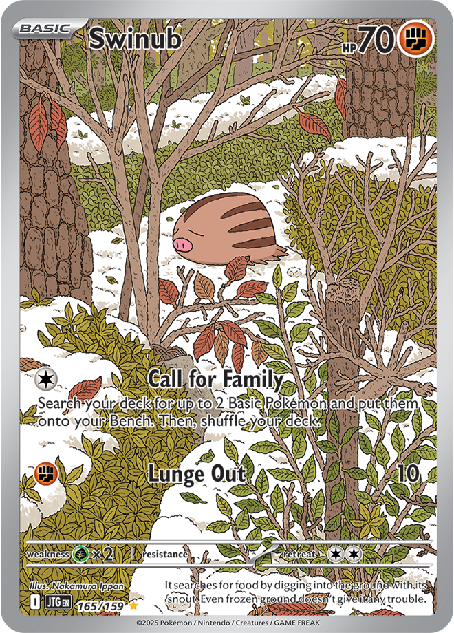 Swinub Pokémon card.