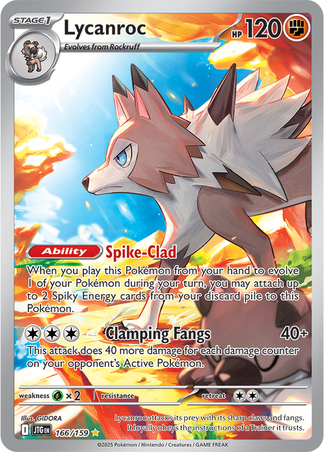 Lycanroc Pokémon card.
