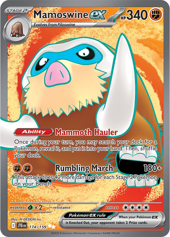 Mamoswine ex Pokémon card.