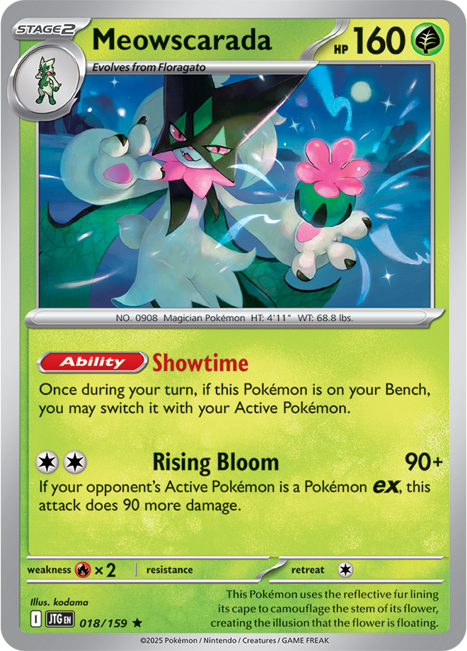 Meowscarada Pokémon card.