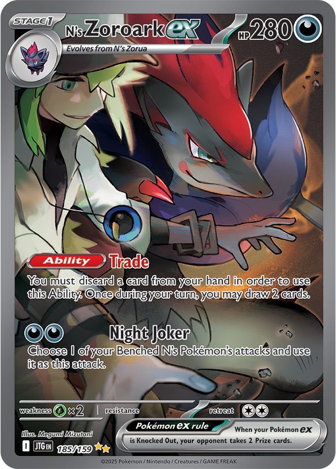 N's Zoroark ex Pokémon card.