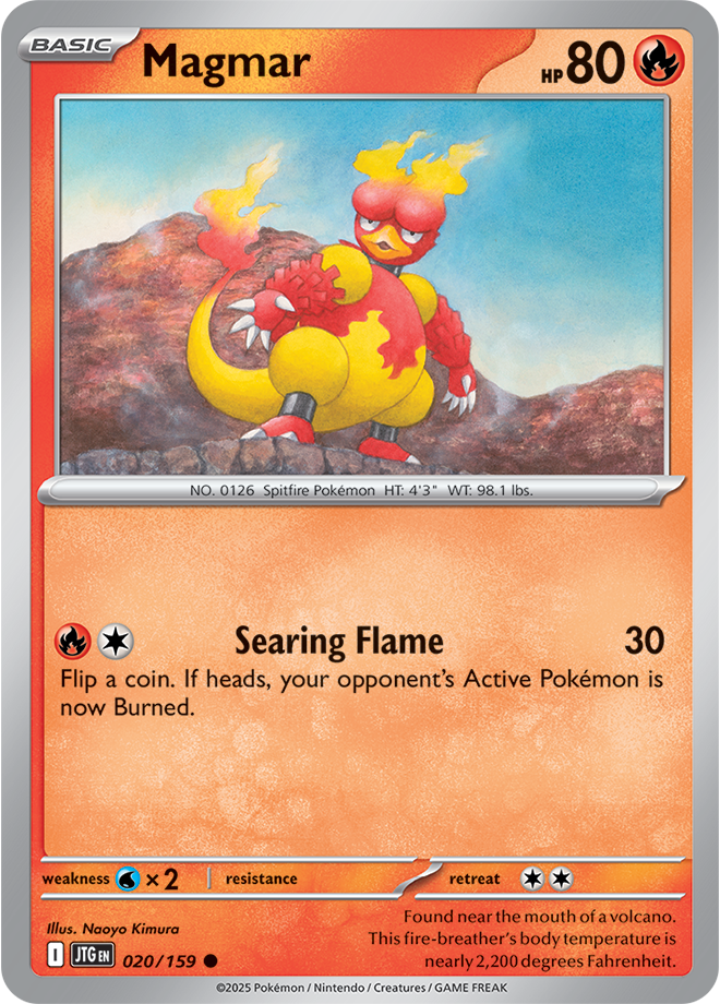 Magmar Pokémon card.