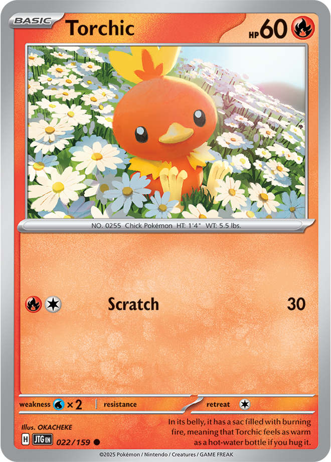 Torchic Pokémon card.