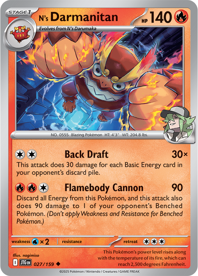 N's Darmanitan Pokémon card.