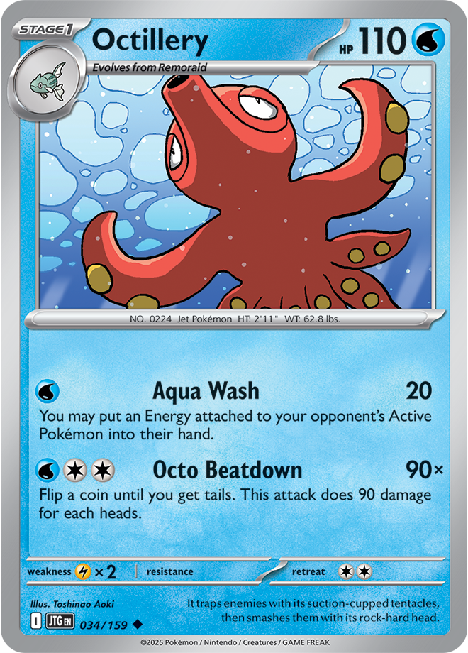 Octillery Pokémon card.