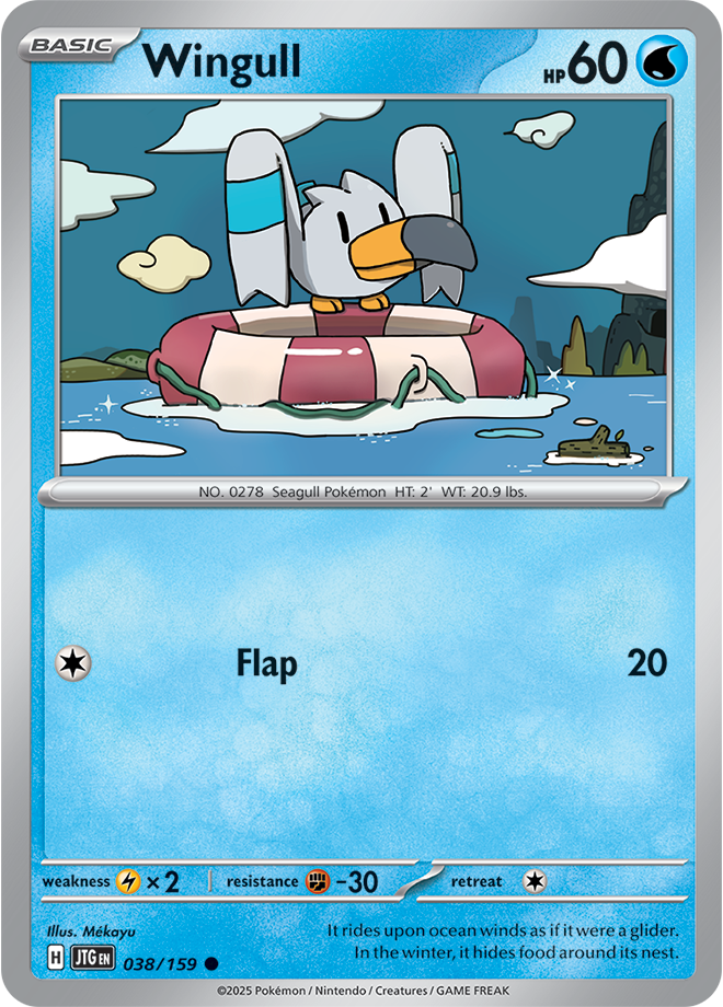 Wingull Pokémon card.