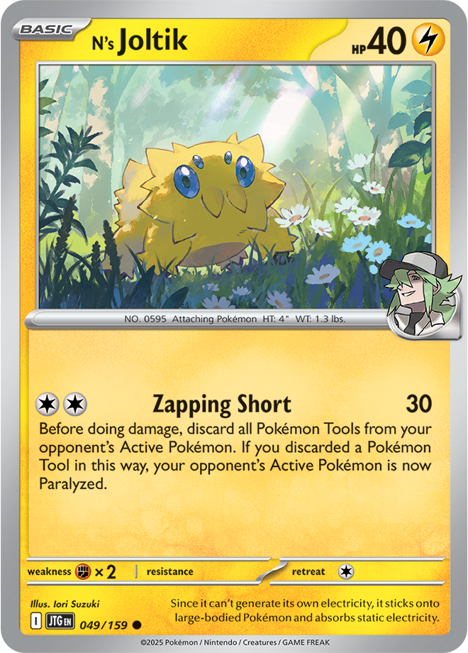 N's Joltik Pokémon card.