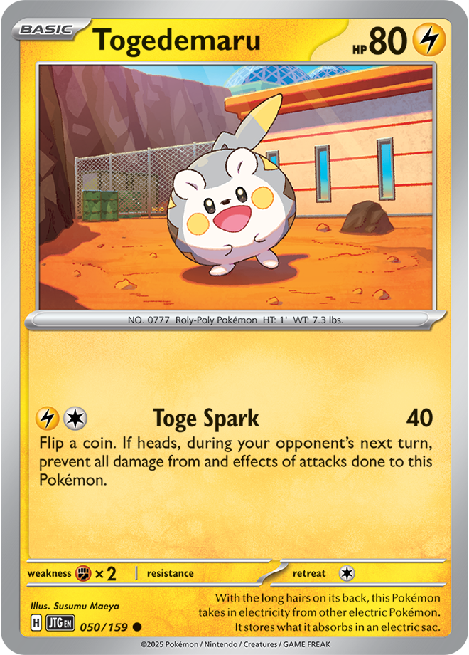 Togedemaru Pokémon card.