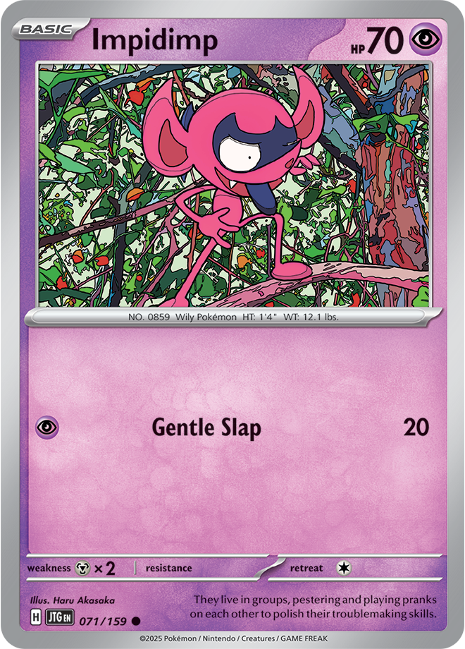 Impidimp Pokémon card.