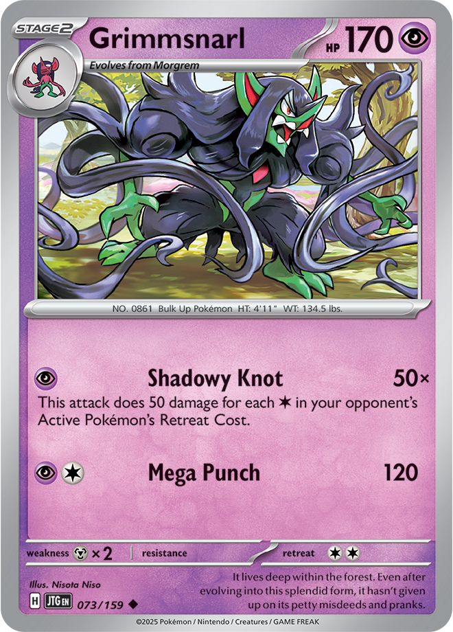 Grimmsnarl Pokémon card.