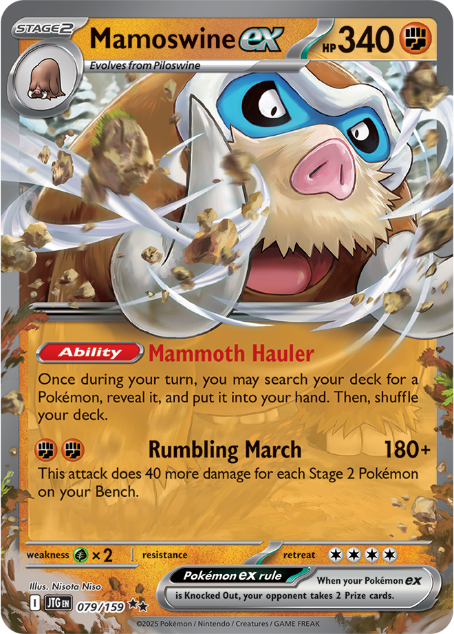 Mamoswine ex Pokémon card.