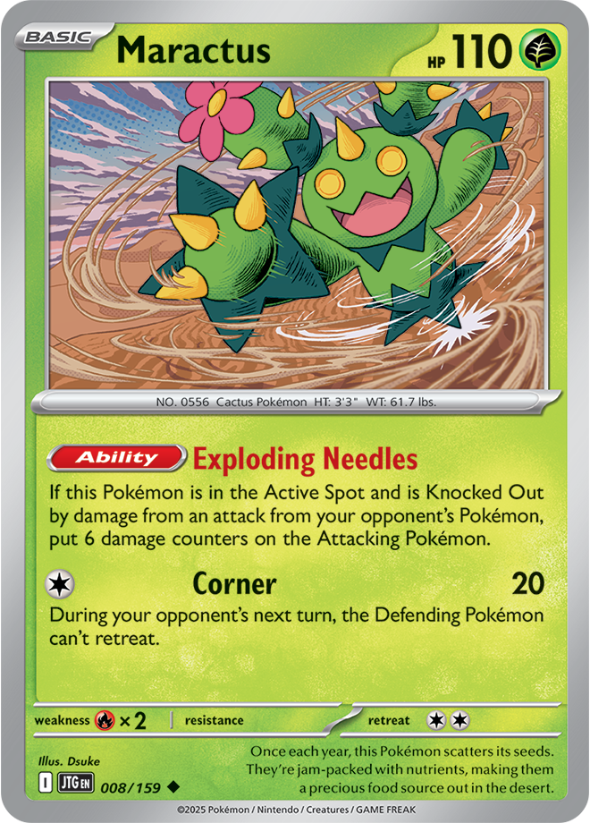 Maractus Pokémon card.