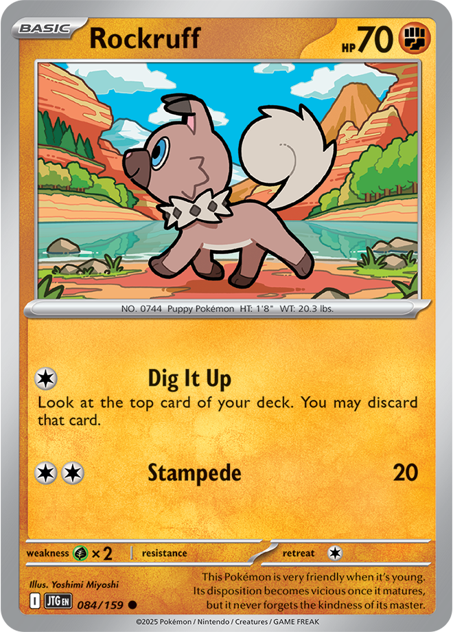 Rockruff Pokémon card.