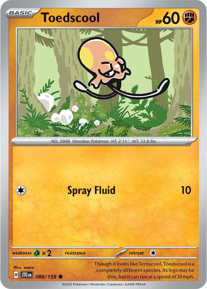 Toedscool Pokémon card.