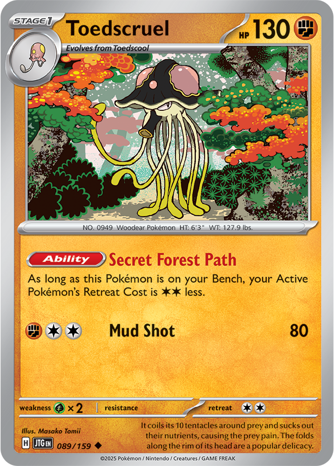 Toedscruel Pokémon card.