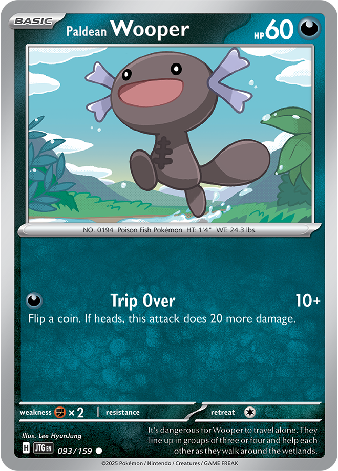 Paldean Wooper Pokémon card.