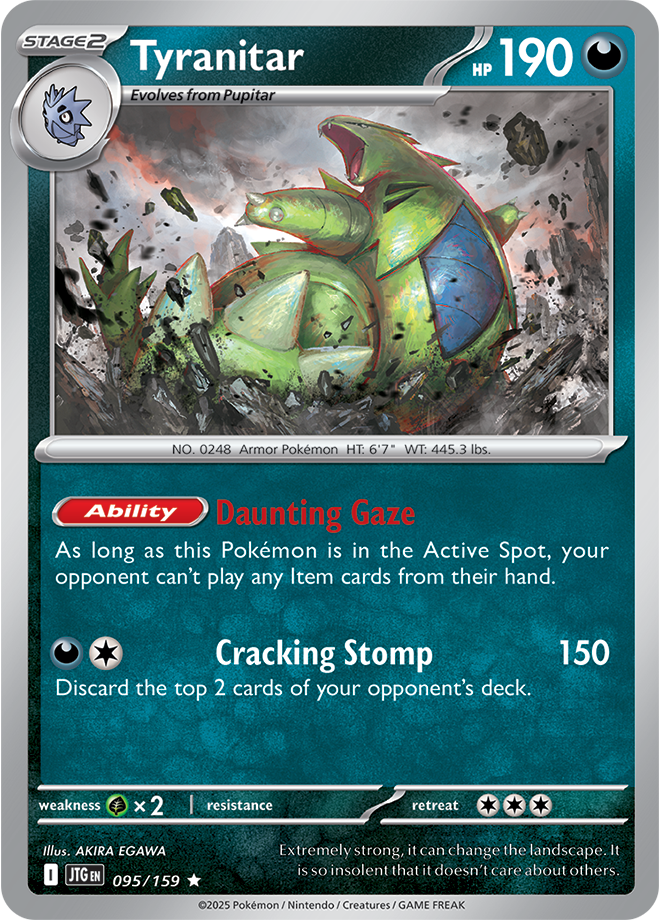 Tyranitar Pokémon card.