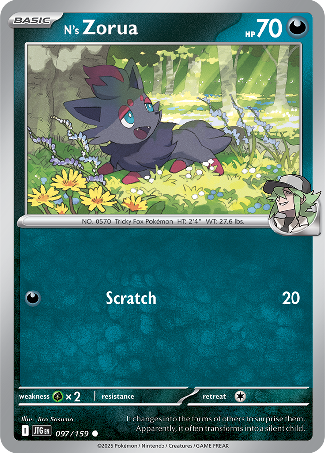 N's Zorua Pokémon card.