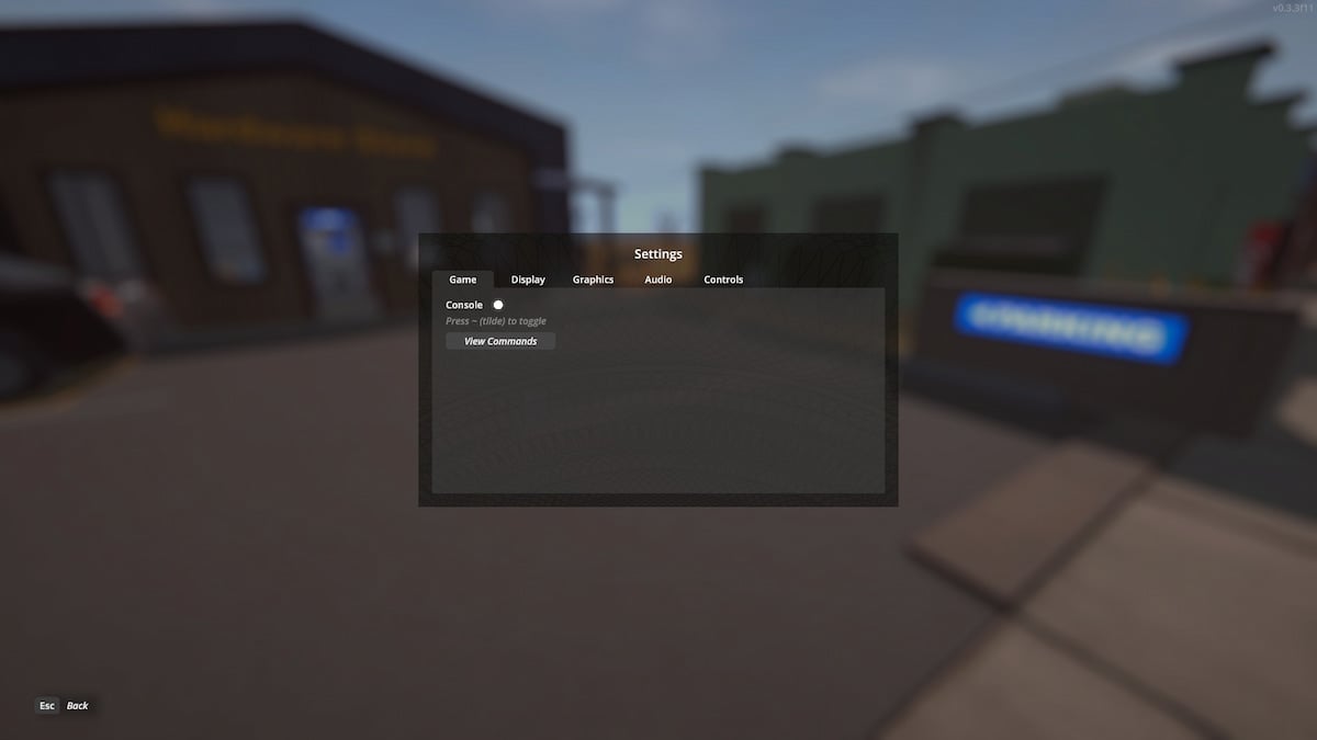 How to enable console in game settings in Schedule 1