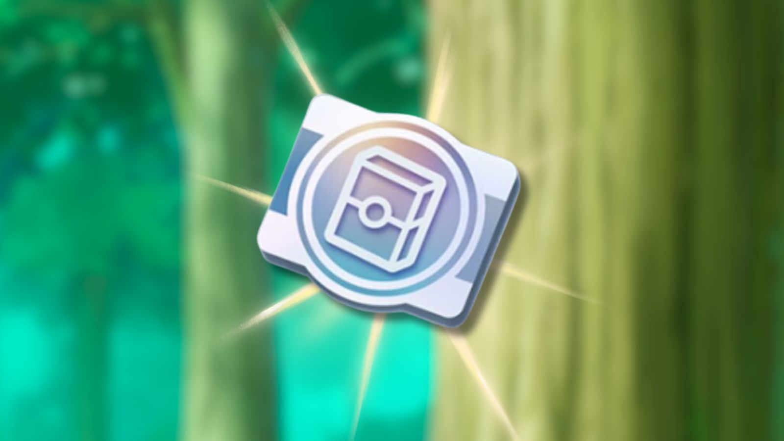 Pokémon Trading Card Game Pocket ex Starter Deck ticket logo with blurred anime background.