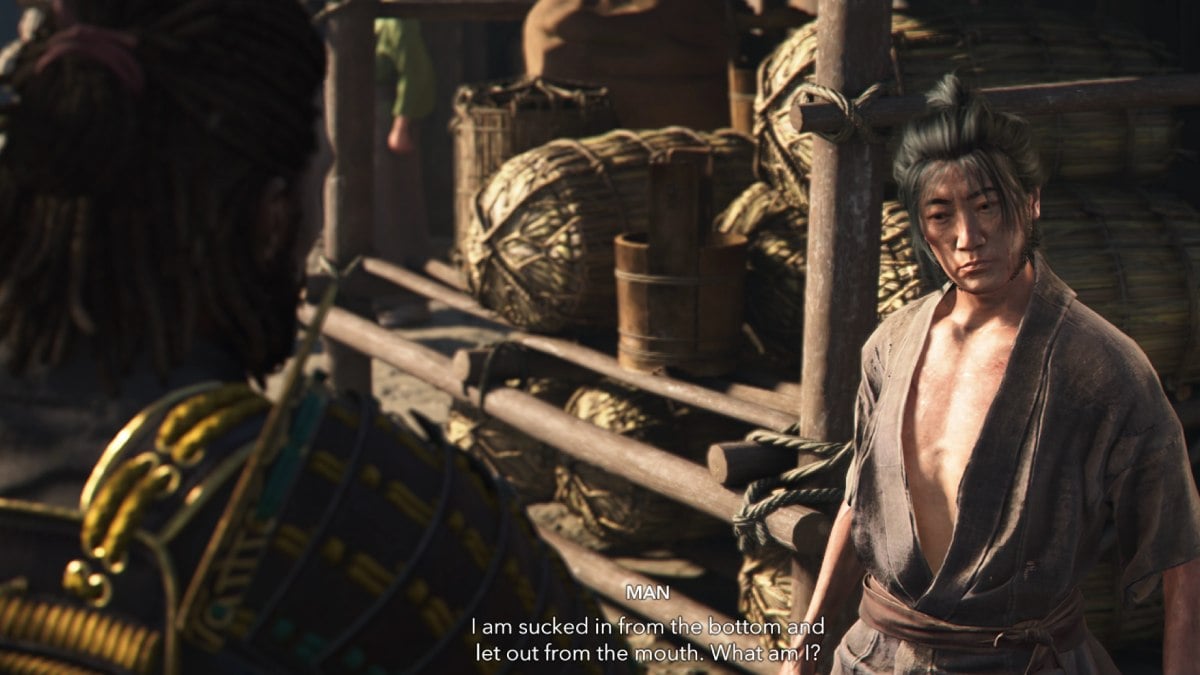 Assassins Creed Shadows sucked in riddle dialogue with man on street