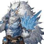 Monocular Werewolf Atelier Yumia character headshot art.