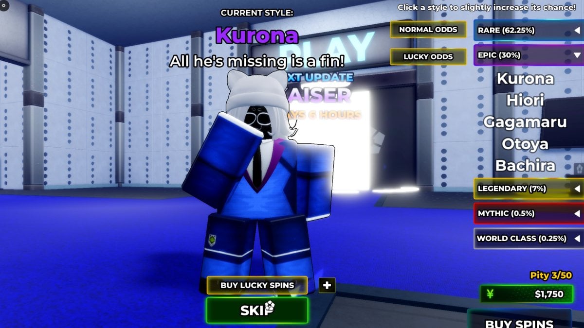 Blue Lock Rivals Kurona style from spins