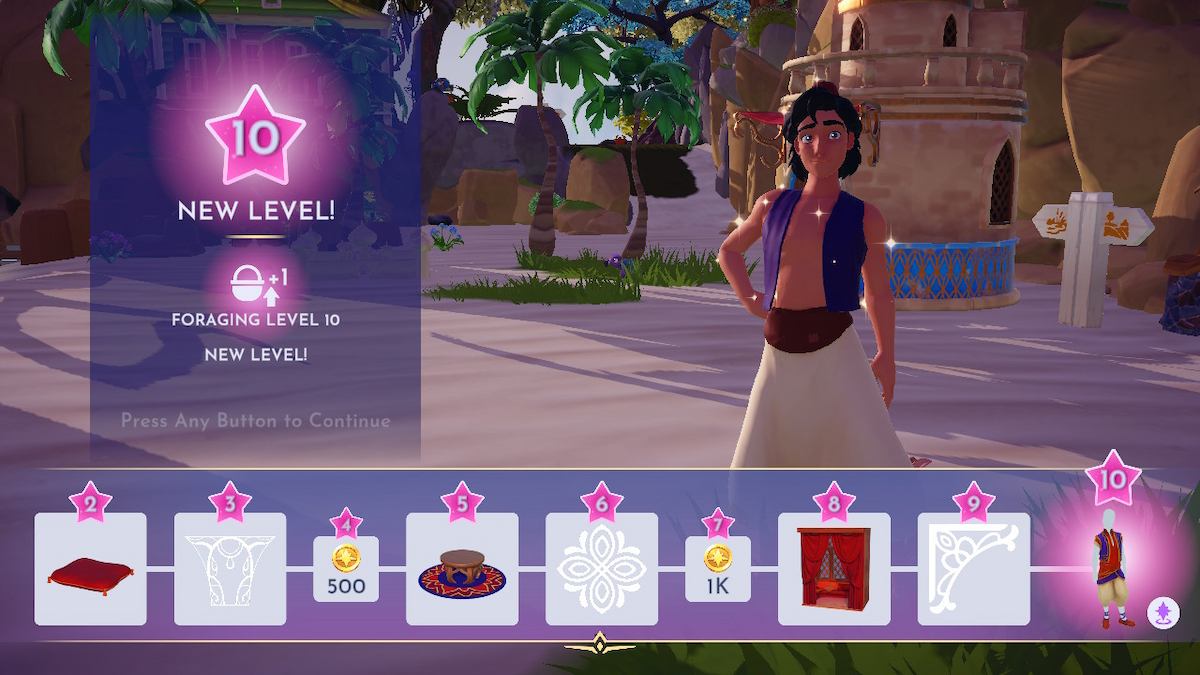 Aladdin reaching level 10 in DDV.