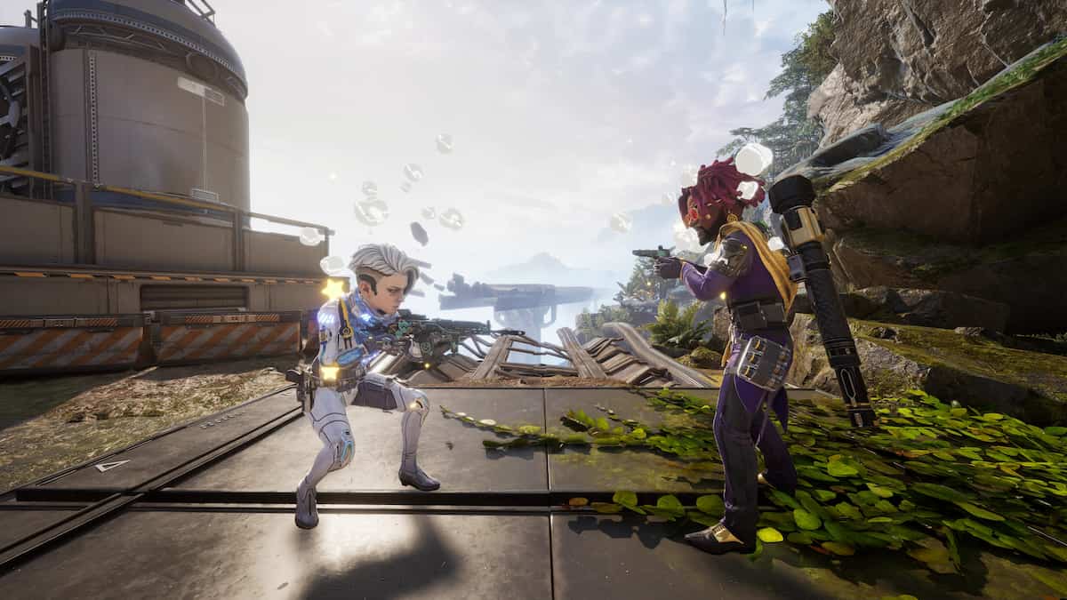 Two FragPunk players with big heads facing each other.