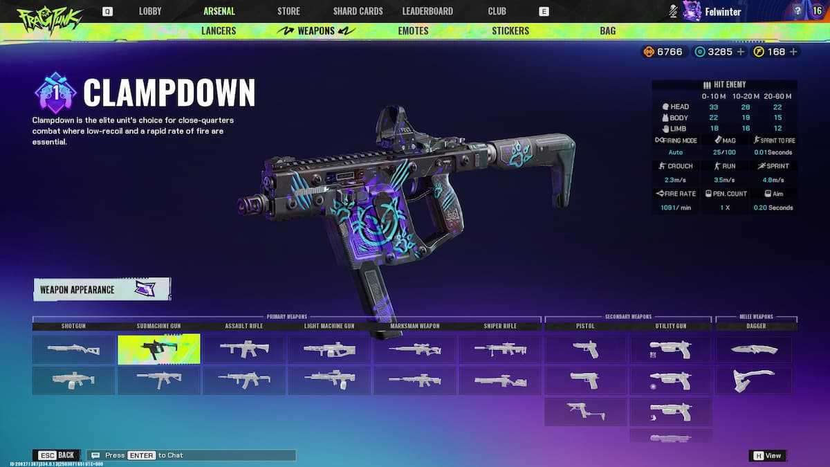 Clampdown weapon in FragPunk Arsenal