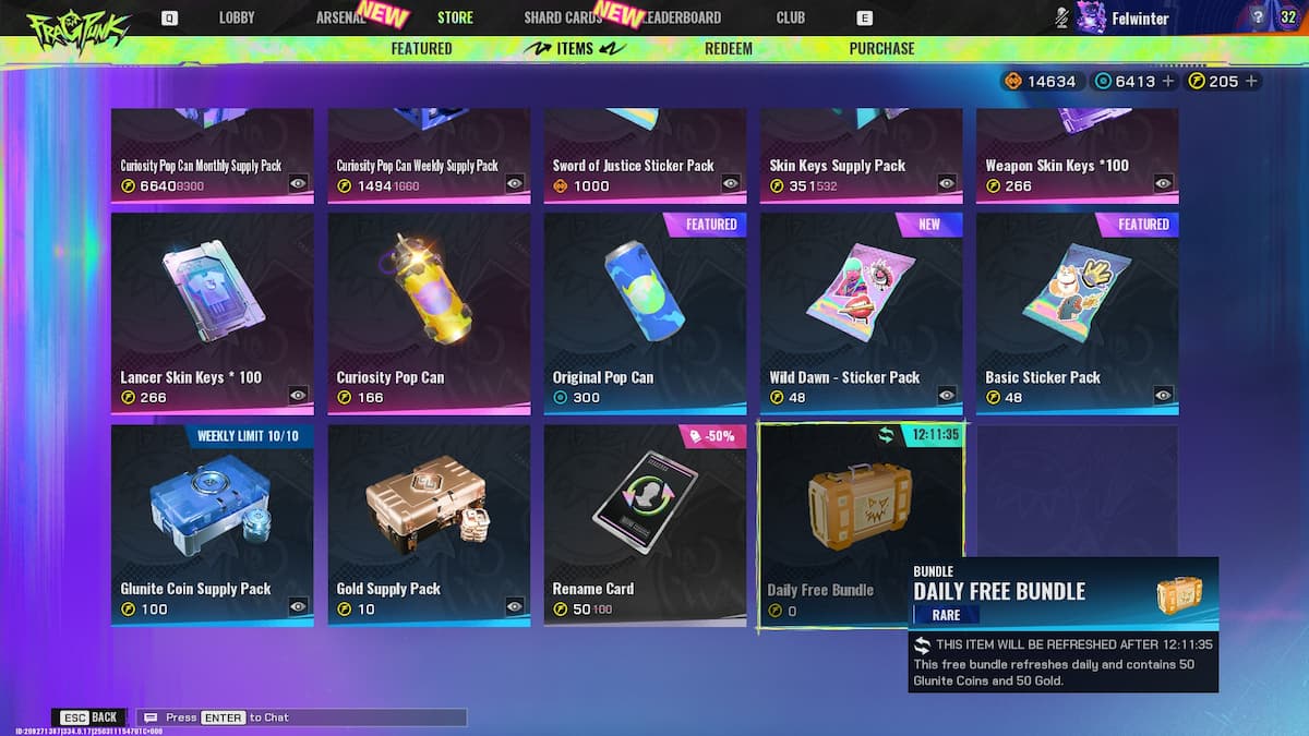 Daily Free Bundle in FragPunk