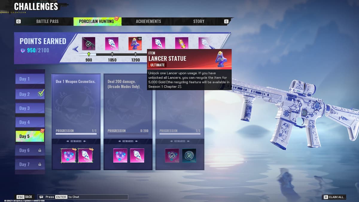 Porcelain Hunting event in FragPunk